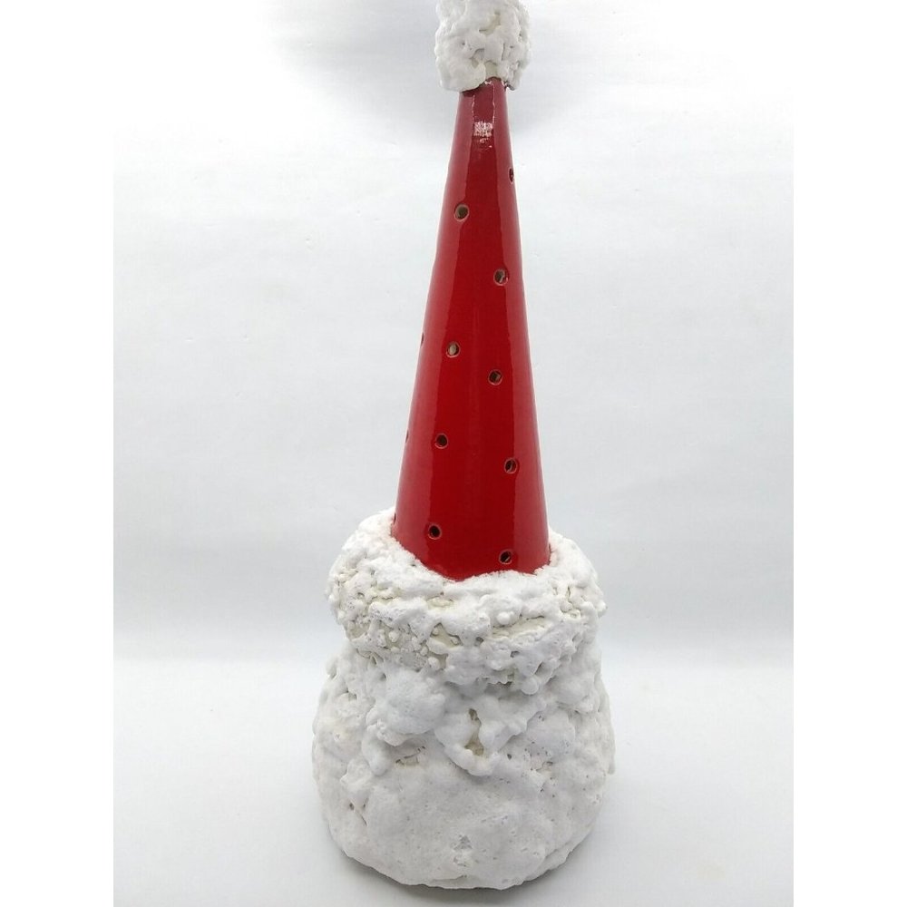 Santa Claus 12.75" Faux Candle Votive Holder? Decor Signed Bhadon - Picture 8 of 9